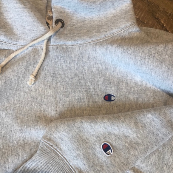 CHAMPION HOODIE REVERSE WEAVE NWT GRAY MENS L, M - Picture 6 of 8